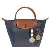 Sac A Main Longchamp soldes sortie Pliage Emblem Navy